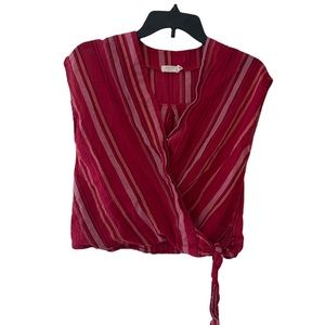 Harper Heritage Side Tie Wrap Sleeveless Shirt Size Small